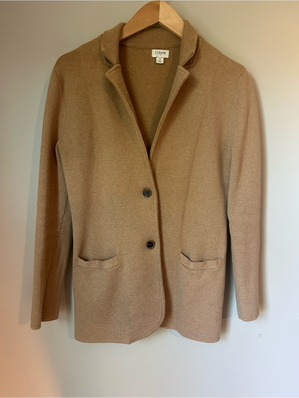 J. Crew Women's Camel Tan Wool-Blend Blazer